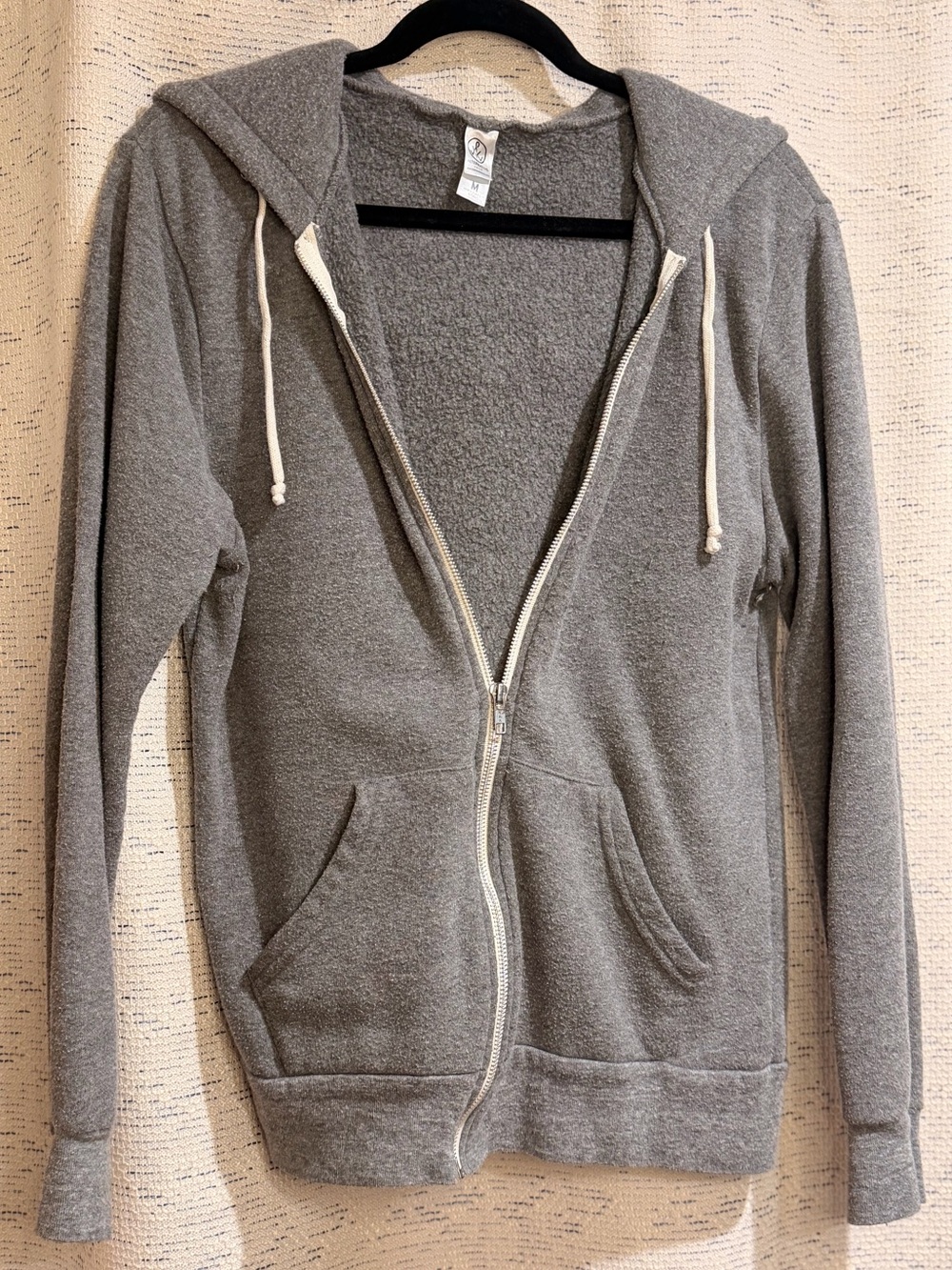 Alternative Lightweight Gray Zip-Up Hoodie for Men